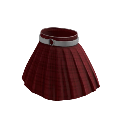 Red plaid skirt 3d cheap