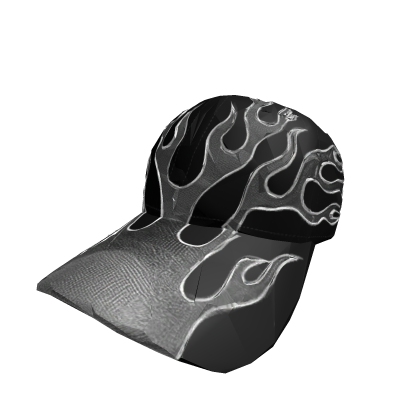 Silver and Grey Y2K Flame Cap Roblox item