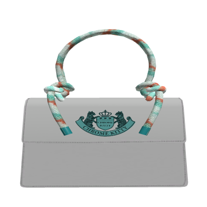 Green White Y2K Designer Crest Shoulder Bag