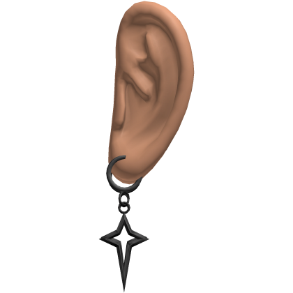 Y2K Black Cross Earrings Ears
