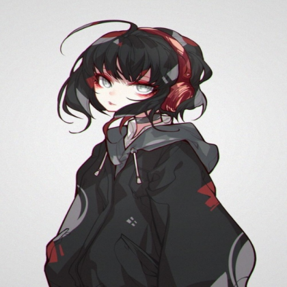 Black And Red Anime Girl Roblox decal