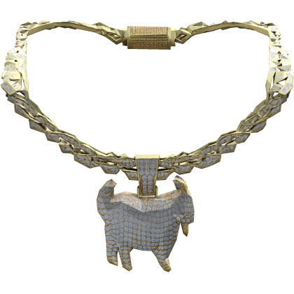 Iced Out Trendy Goat Chain Gold Necklace