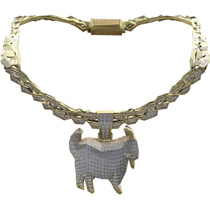 Iced Out Trendy Goat Chain Gold Necklace