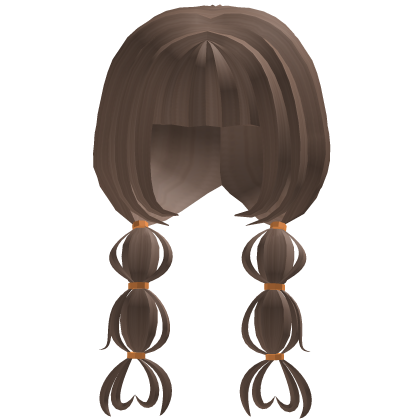 Light Brown Cute Bubble Pigtails Hair