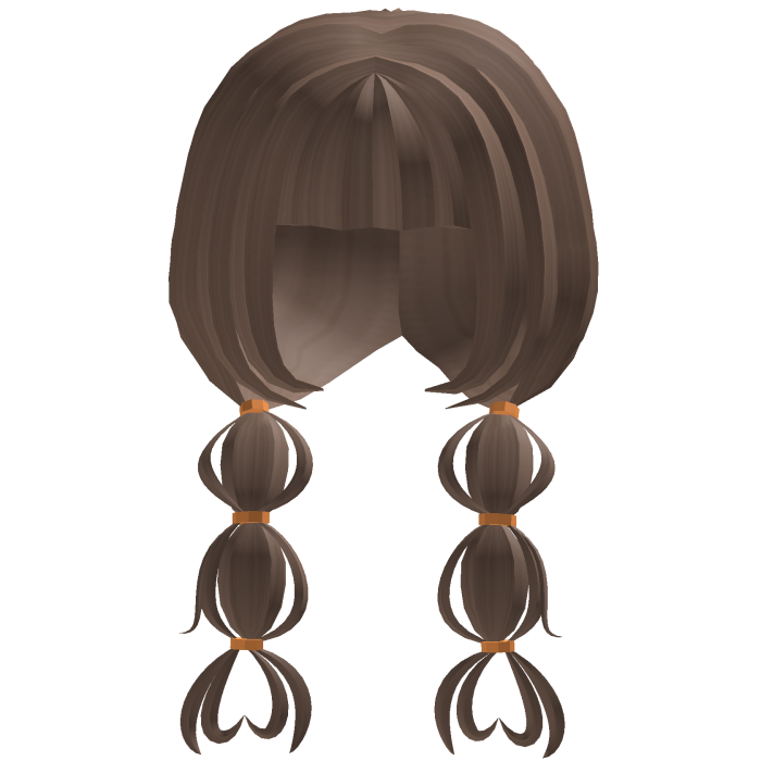 Light Brown Cute Bubble Pigtails Hair