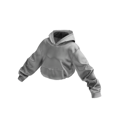 Oversize Crop Hoodie (Grey) thumbnail