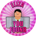 Found Eliza! 🩷 Roblox badge thumbnail