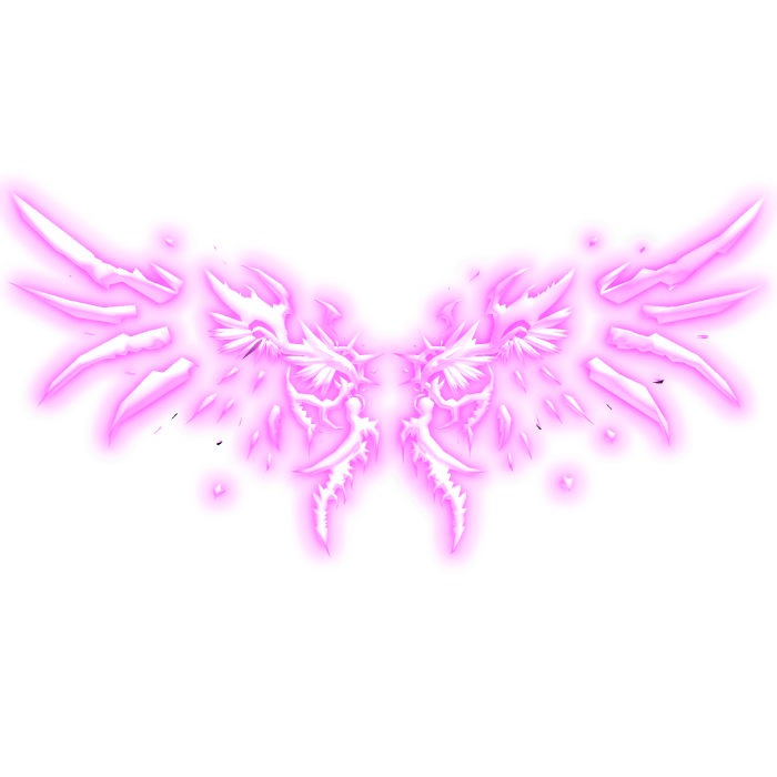 Glowing Pink Crystal Wings (Emissive)