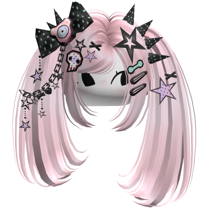 ♡ Scene Spiky Moe Pigtails (Pastel Goth)