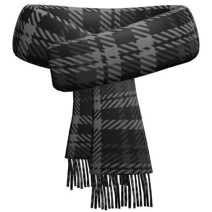Black Plaid Scarf