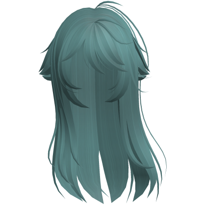 Light Teal Shy Moe Cat Girl Windy Whispy Hair
