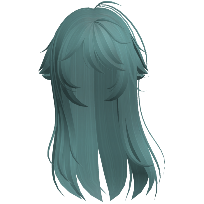 Light Teal Shy Moe Cat Girl Windy Whispy Hair