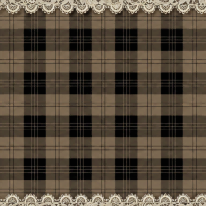 Taupe Plaid Lace Black Bows Background