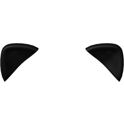 kawaii neutral cat ears in full black