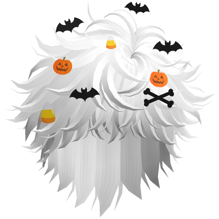white fluffy halloween male y2k emo hair