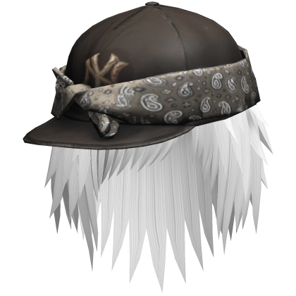 White Spikey Scene Emo Hair /w Cap Roblox item