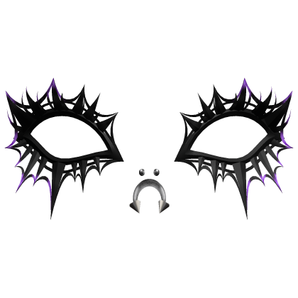 goth alt purple lashes w/ piercings