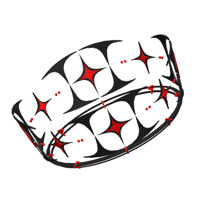 Red Dark Floating Tilted Crown  Roblox item