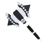 Black and white spike hammer