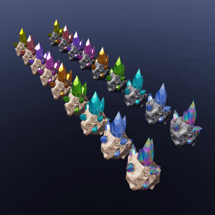 Low-Poly Crystal Ores V1 preview 2