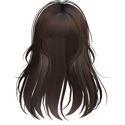 Brown Wispy Delicate Straight Girl Hair Roblox item