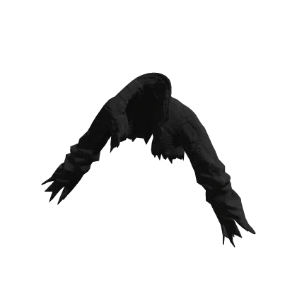 Long sleeve torn crop black Rugged witch jacket | Roblox Item