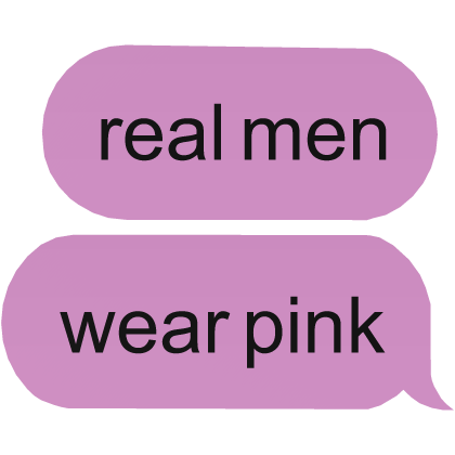 real wear pink clothes text