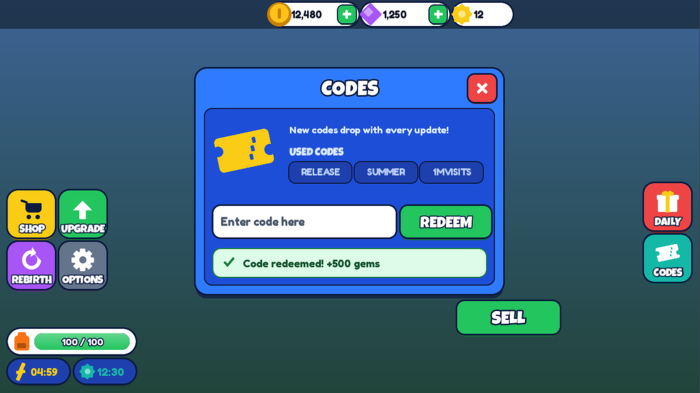 Simulator UI Kit Coins Rebirth Shop Buttons HUD preview 4