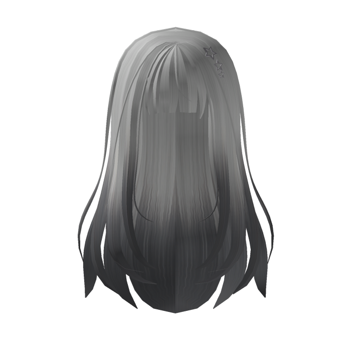 Platinum Silver Textured Hair with Star hairclips
