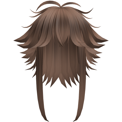 messy cute hair with tufts in brown