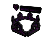 corona 8 bits morada + barra hp