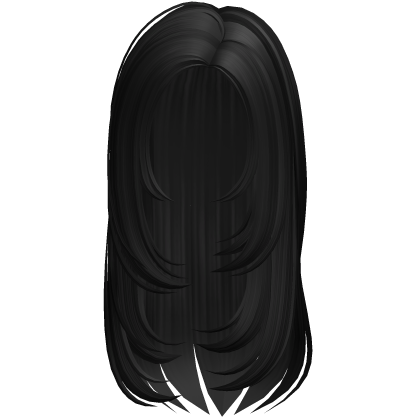Wispy Layered Long Hair (Black v2) Roblox item