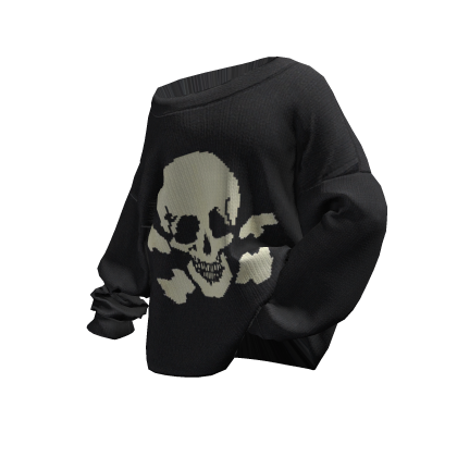 Posed Off-Shoulder Halloween Sweater