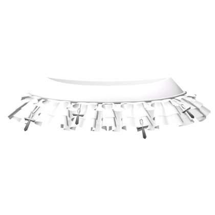 3.0 gothic ruffled white skirt & cross pendants
