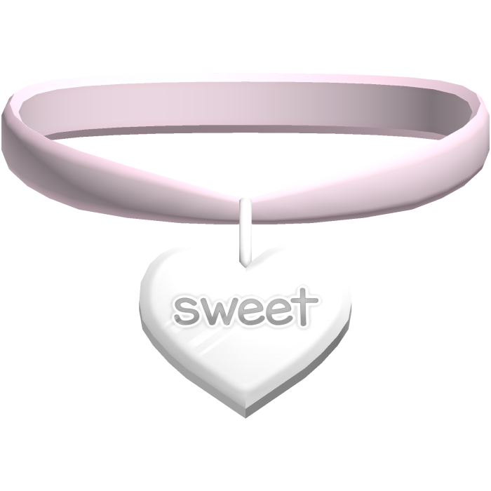 ♡ : (3.0) pink "sweet" heart choker