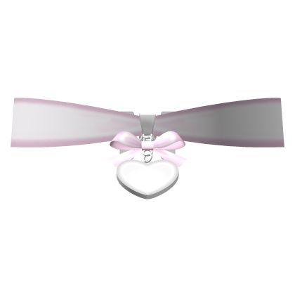 pink cutesy ribbon choker 