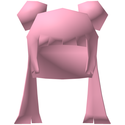 Low Poly Bun Twintails Hair Pink Roblox item