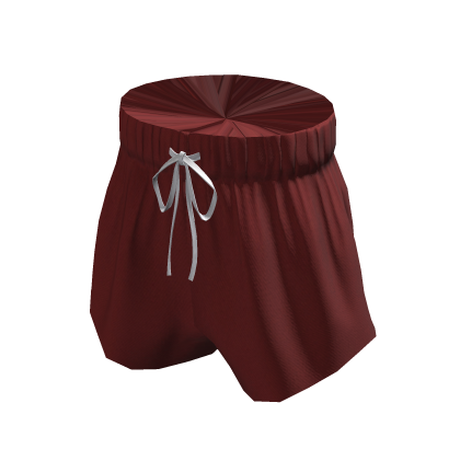 Cotton High-Waisted Shorts - Red thumbnail