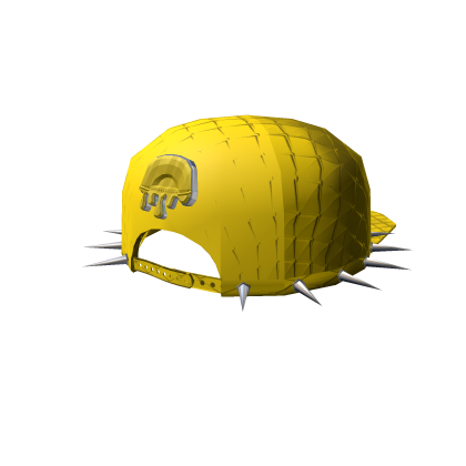 Yellow Backwards Spike Flatbrim Baseball Hat