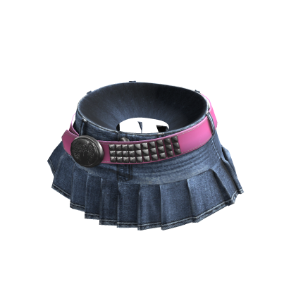 💗Y2K DENIM SKIRT WITH PINK BELT