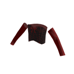Gothic Black Corset with red Ribbons