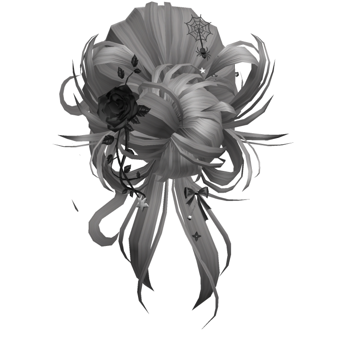 Gothic Messy Rose Thorn Bun (Gray)
