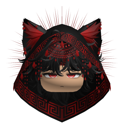 Egyptian Mullet w/ Divine Red Black Hood