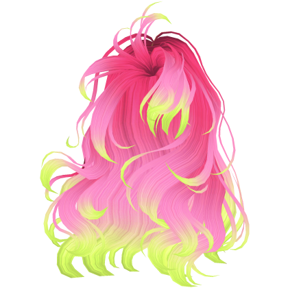 GLOWING Curly Blowout Pink & Green