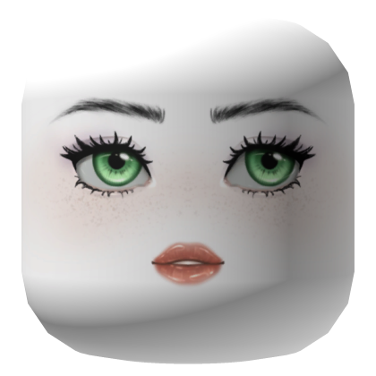 Roblox Item Cute Green Eyes Mask w/Freckles 