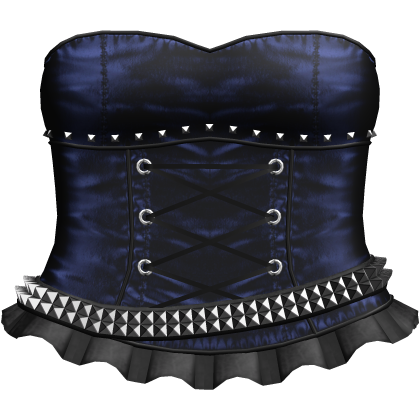 Gothic Studded Belt Dress in Blue & Black Roblox item