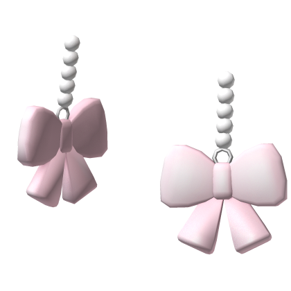 ♡ pearl ribbon bow earrings