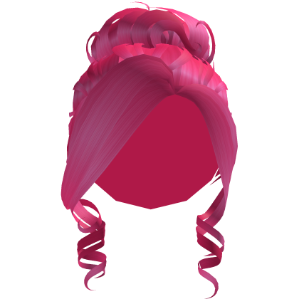 y2k Stylish Bun ( Hot Pink ) Roblox item