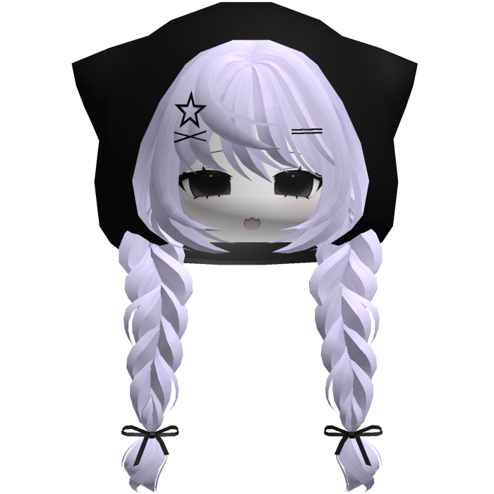 emo moe keri hair w anime girl face white purple