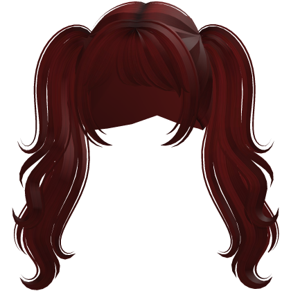 Gyaru Messy Wispy Front & Back Twintails (Red) Roblox item